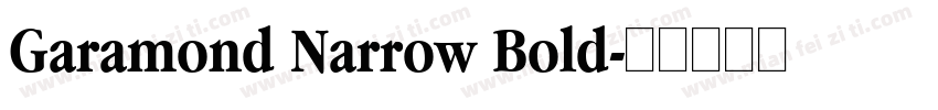 Garamond Narrow Bold字体转换